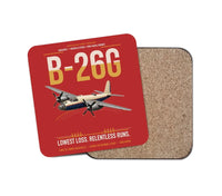 Thumbnail for B-26G Marauder design on red 1 piece coaster