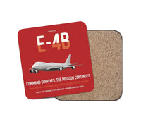 Thumbnail for E-4B Nightwatch design on red 1 piece coaster
