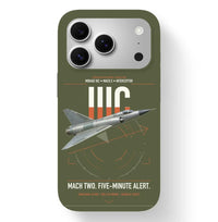 Thumbnail for Dassault Mirage IIIC design on green army magsafe iphone case, for iPhone 17 Pro