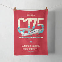Thumbnail for Cessna 175 Skylark design on red towel