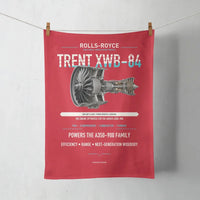 Thumbnail for TRENT XWB-84 design on red towel