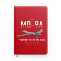 Thumbnail for MQ-9A Reaper design on red notebook