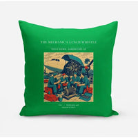 Thumbnail for VINTAGE G4452 - The Mechanic's Lunch Whistle - Designed Pillows design on green