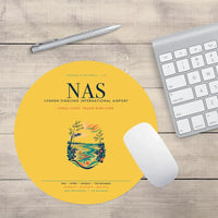 Thumbnail for Lynden Pindling International Airport Nassau (NAS) design on yellow round mouse pad