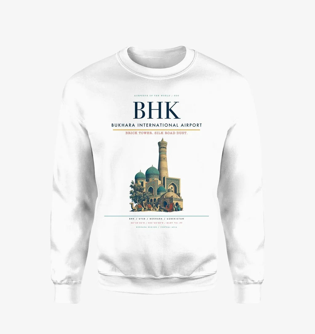 Bukhara International Airport BHK Sweatshirt - White