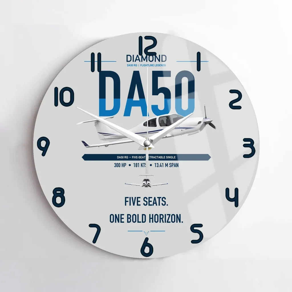 Diamond DA50 RG design on light gray no frame wall clock