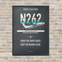 Thumbnail for Nord 262A vertical canvas print - framed - gray background