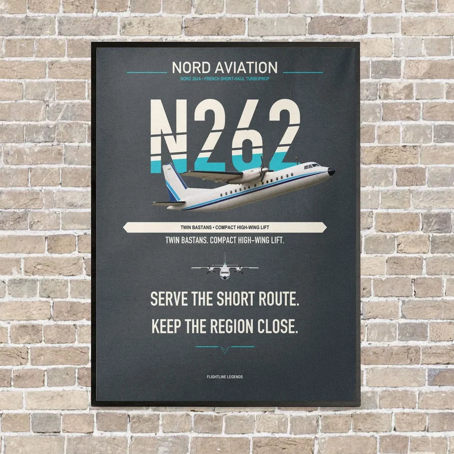 Nord 262A vertical canvas print - framed - gray background