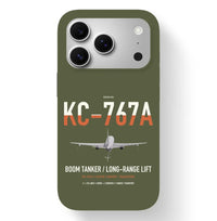 Thumbnail for Boeing KC-767A design on green army magsafe iphone case, for iPhone 17 Pro