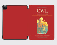 Thumbnail for Cardiff Airport (CWL) design on red ipad tablet case