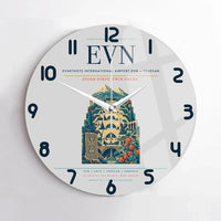 Thumbnail for Zvartnots International Airport (EVN) design on light gray no frame wall clock