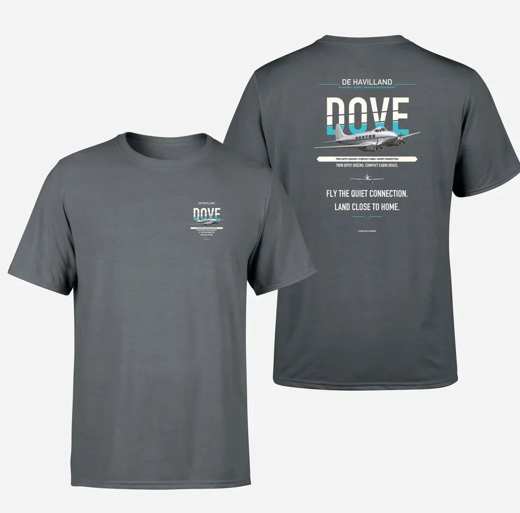 de Havilland DH.104 Dove 8 design on gray t shirt