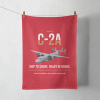 Thumbnail for C-2A Greyhound design on red towel
