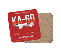 Thumbnail for KA-6D Intruder design on red 1 piece coaster