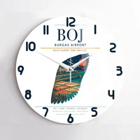 Thumbnail for Burgas Airport BOJ Wall-Clock No-Frame - White