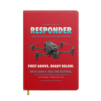 Thumbnail for BRINC Responder design on red notebook