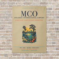 Thumbnail for Orlando International Airport MCO vertical canvas print - no frame - beige background