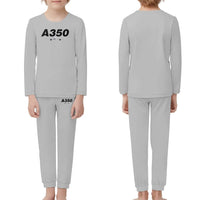 Thumbnail for Super Airbus A350 children pajamas - Light Gray