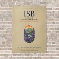 Thumbnail for Islamabad International Airport ISB vertical canvas print - no frame - beige background