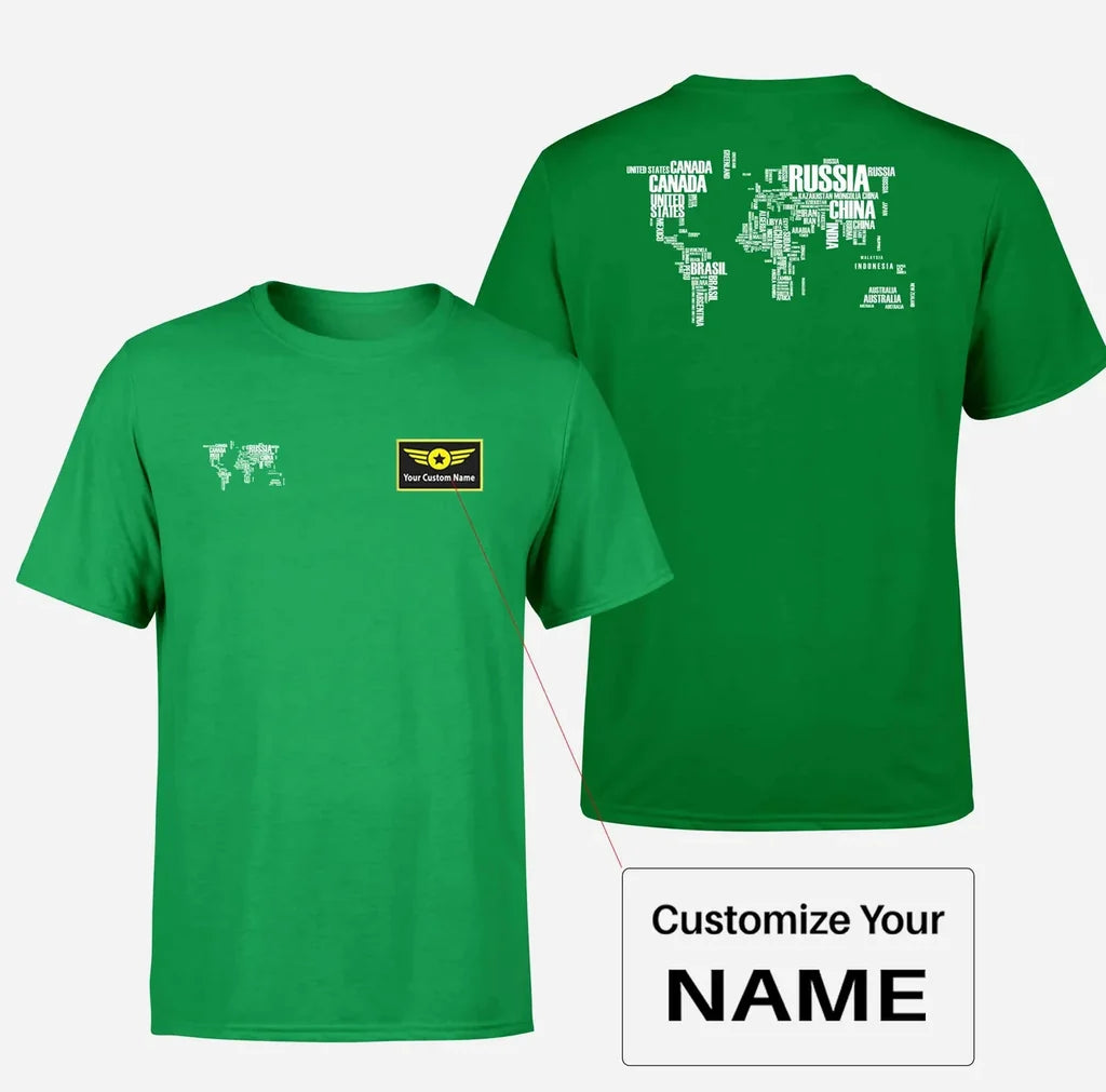 Customisable World Map T-Shirt - view 7