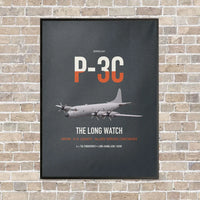 Thumbnail for P-3C Orion vertical canvas print - framed - gray background