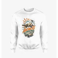 Thumbnail for Dawn Answers To The Throttle design on white sweatshirt
