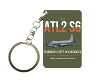 Thumbnail for Atlantique 2 Standard 6 design on green army designed key chain, double-side print