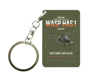 Thumbnail for Westland Wasp HAS1 design on green army designed key chain, double-side print