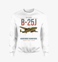 Thumbnail for B-25J Mitchell design on white sweatshirt