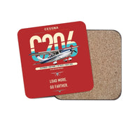 Thumbnail for Cessna 206 Stationair design on red 1 piece coaster