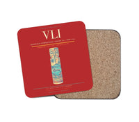 Thumbnail for Bauerfield International Airport (VLI) design on red 1 piece coaster
