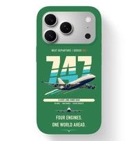 Thumbnail for Boeing 747-400 design on green magsafe iphone case