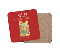 Thumbnail for EuroAirport Basel-Mulhouse-Freiburg (MLH) design on red 1 piece coaster