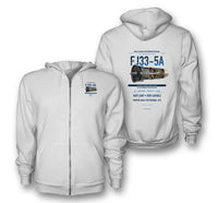 Thumbnail for FJ33-5A design on white zipped hoodie