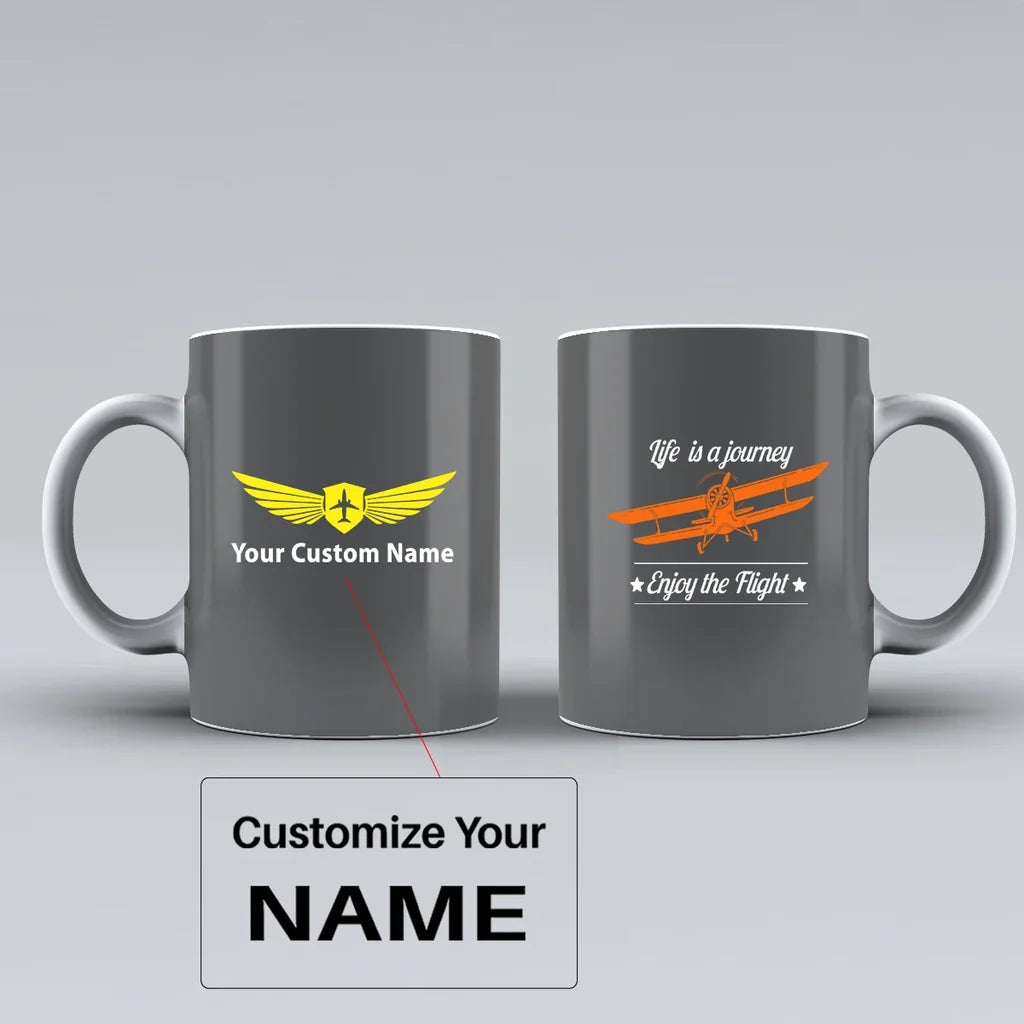 Customisable Life is a journey Enjoy Mug - view 7