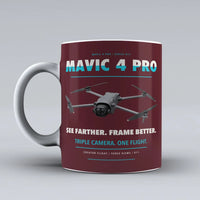 Thumbnail for Mavic 4 Pro Mug design on dark red dji