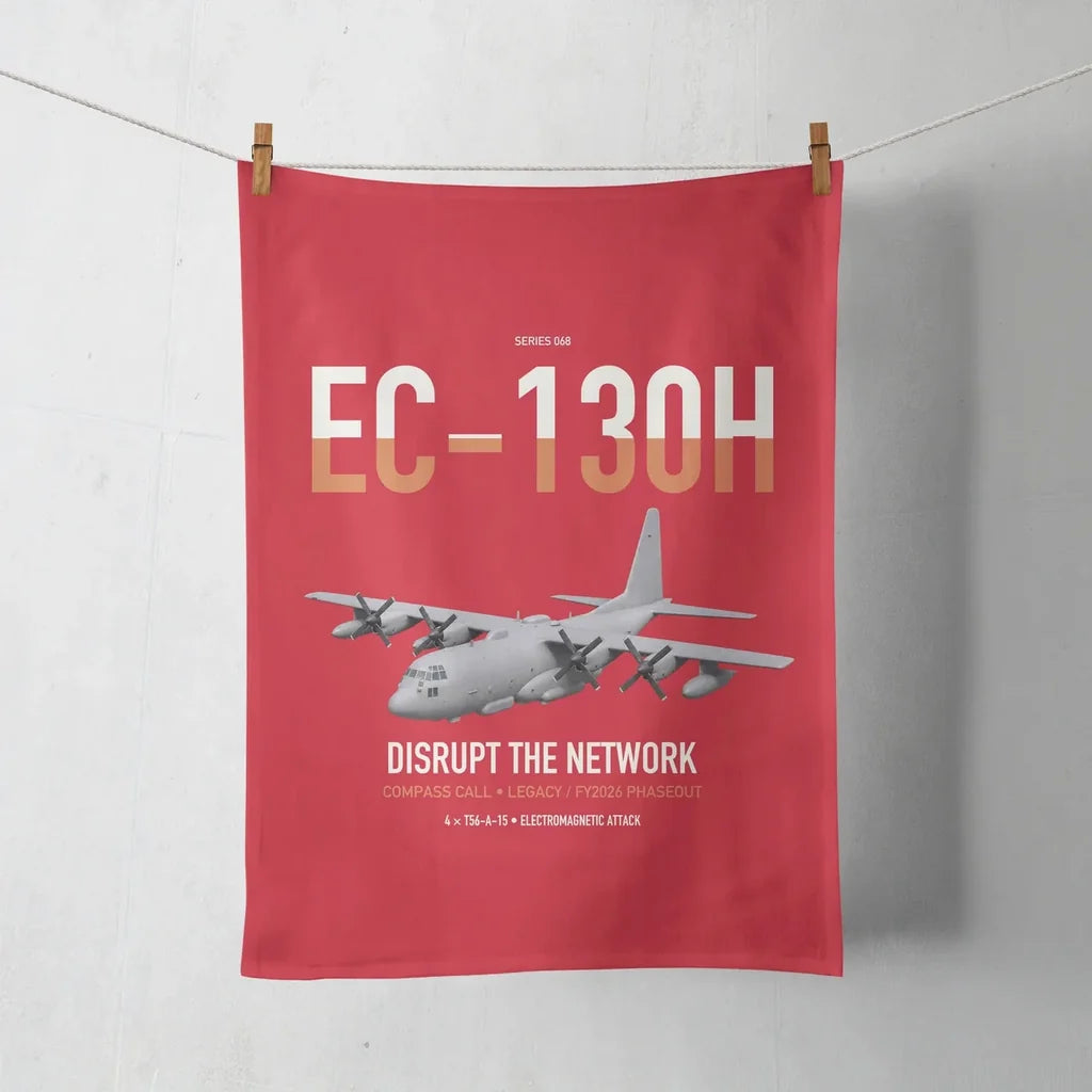 EC-130H Compass Call design on red towel