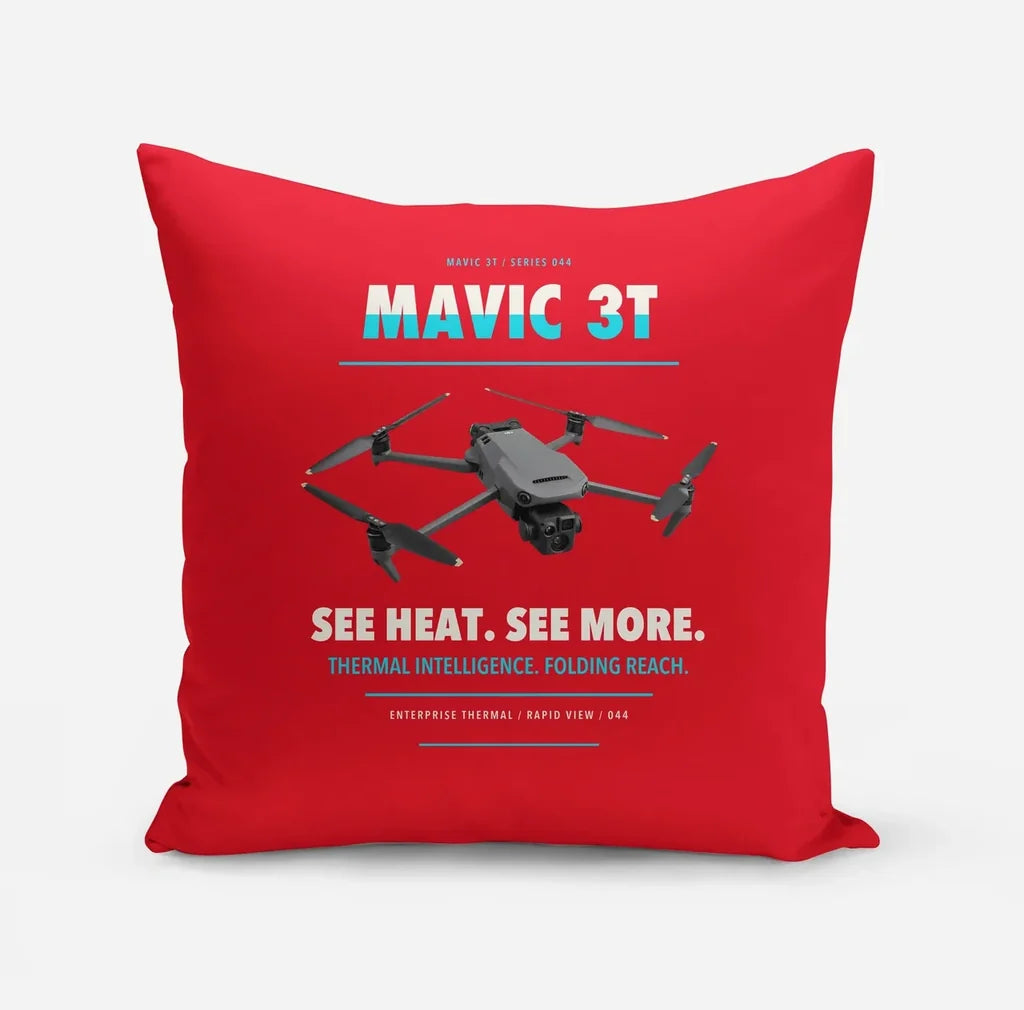 DJI Mavic 3 Thermal design on red pillow