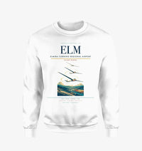 Thumbnail for Elmira Corning Regional Airport (ELM) design on white sweatshirt