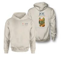 Thumbnail for Joensuu Airport (JOE) design on khaki double-side hoodie