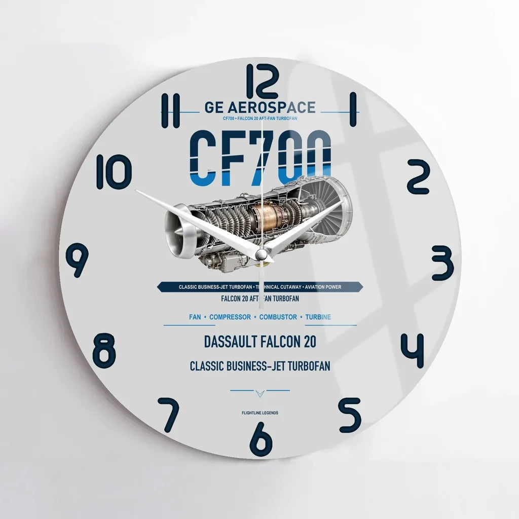 CF700 design on light gray no frame wall clock