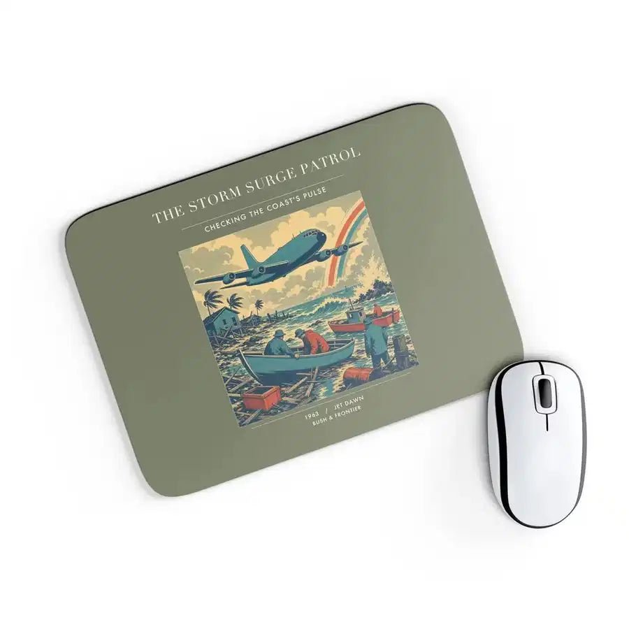 VINTAGE G4367 - The Storm Surge Patrol - Designed Mouse Pads design on greenarmy rectangle