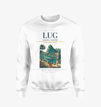 Thumbnail for Lugano Airport (LUG) design on white sweatshirt