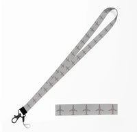 Thumbnail for Airplane Shape Aviation Alphabet lanyard - light gray