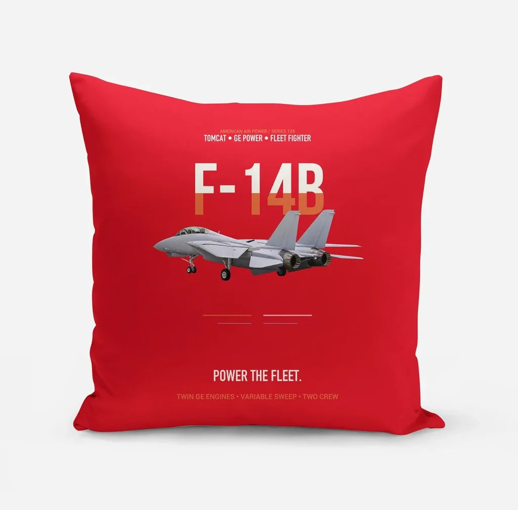 F-14B Tomcat Power The Fleet design on red pillow