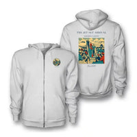 Thumbnail for VINTAGE G4121 - The Jet Set Arrival - Premium Zipped Hoodie design on white