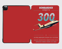 Thumbnail for Bombardier Challenger 300 design on red ipad tablet case
