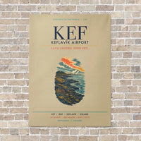 Thumbnail for Keflavík Airport KEF vertical canvas print - no frame - beige background