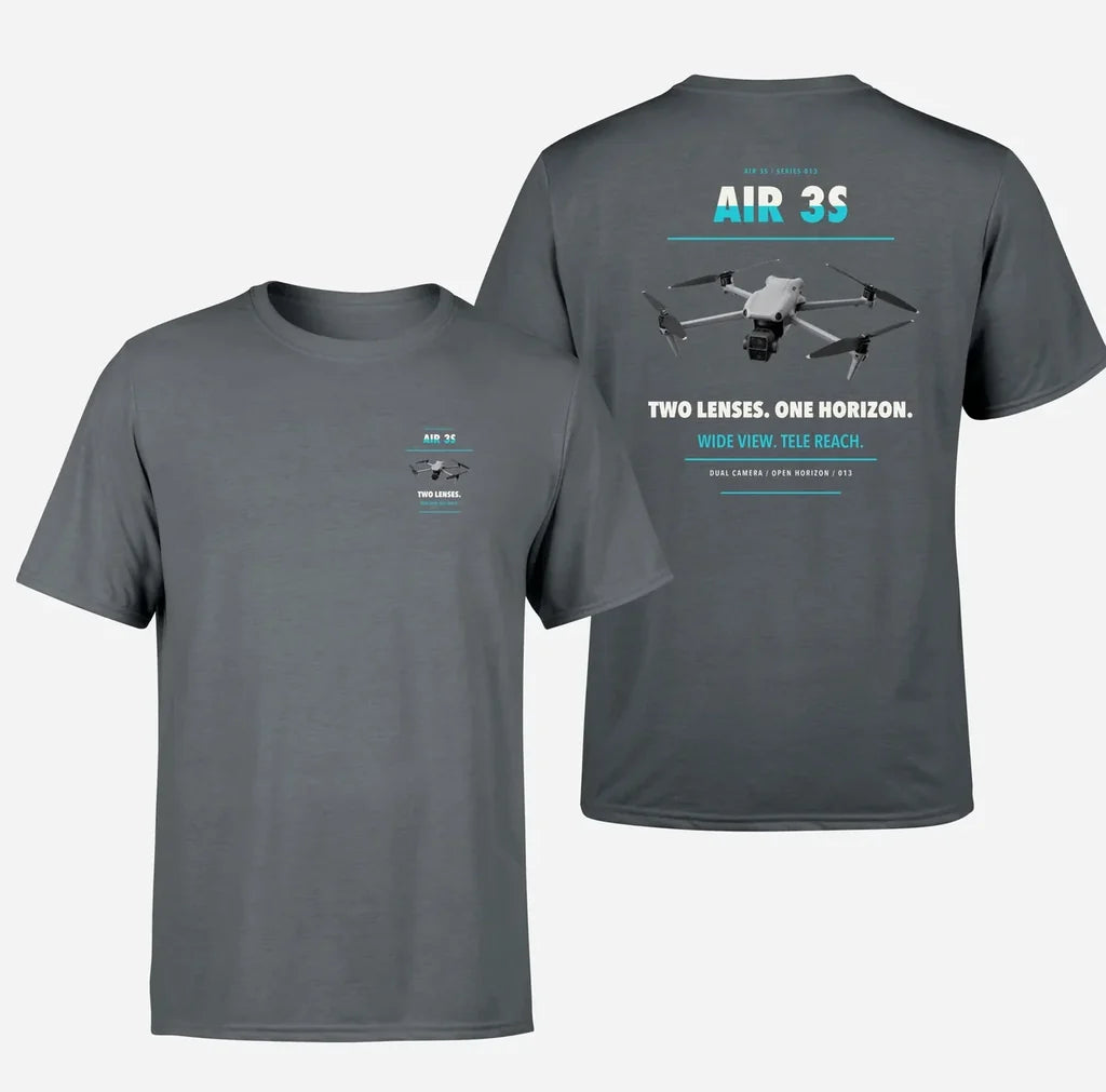 DJI Air 3S design on gray t shirt