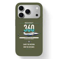Thumbnail for Beechcraft King Air 360 design on green army magsafe iphone case, for iPhone 17 Pro